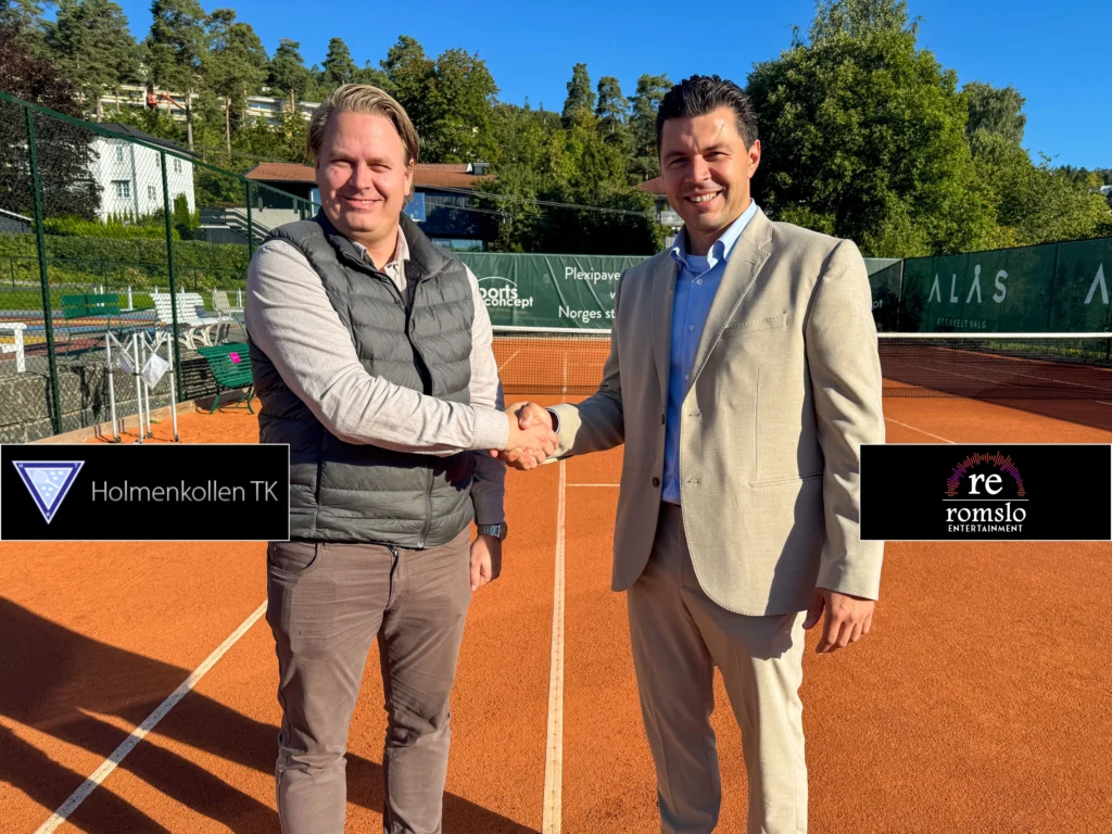 Romslo Entertainment partners with HolmenKollen tennis club to enhance events.